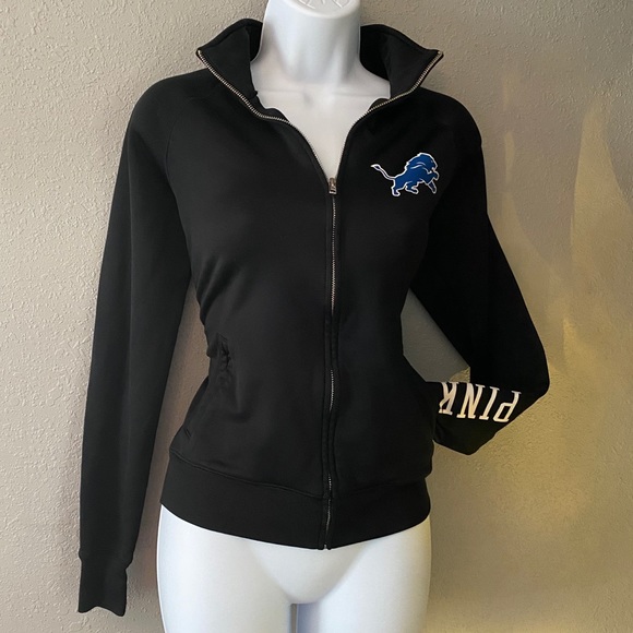 PINK Victoria's Secret Tops - GUC Victoria's Secret PINK NFL Lions zip up